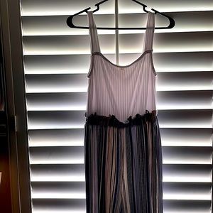 White and Blue Jumpsuit Size Medium